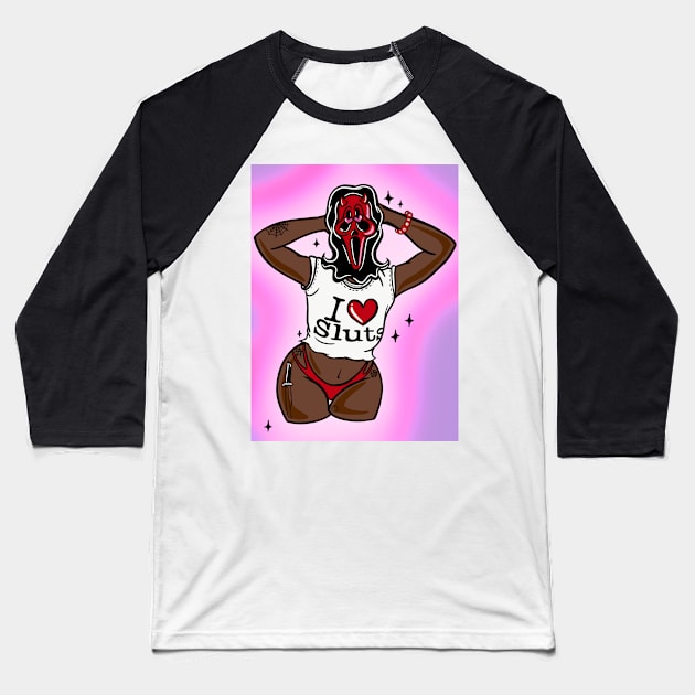 I ❤️ SLUTS Baseball T-Shirt by BreezyArtCollections 